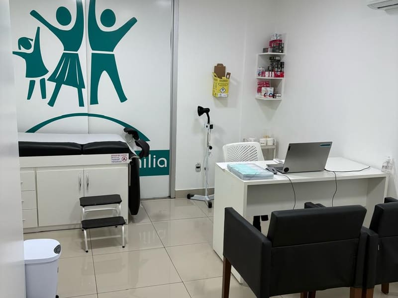 Sala de exame ginecológico da clínica